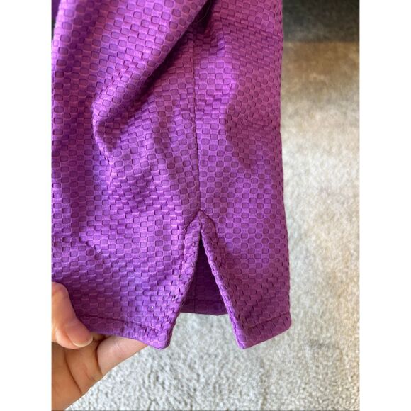 NWOT AKRIS PUNTO Magenta Purple Textured Cotton blazer, Sz 8, $1,125 B38 - Picture 5 of 10
